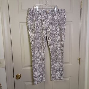 Juicy Couture Womens Pants Leopard Print Size 32 Skinny Cotton Blend